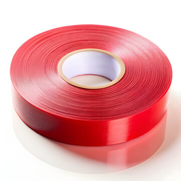 Red  VHB tape isolated on white background