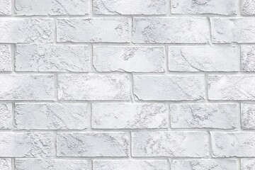Whitewashed Brick Wall Texture Seamless Pattern Background