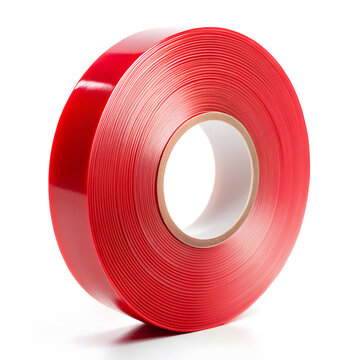 Red  VHB tape isolated on white background
