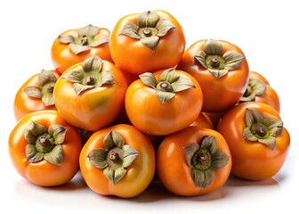 Fototapeta premium A Delicious Pile of Ripe and Juicy Persimmons Ready to Eat
