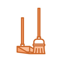 broom icon vector design template elegant style