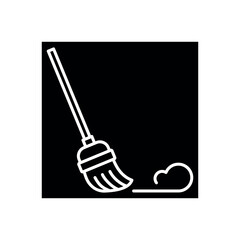 broom icon vector design template elegant style