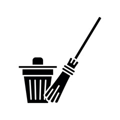 broom icon vector design template elegant style