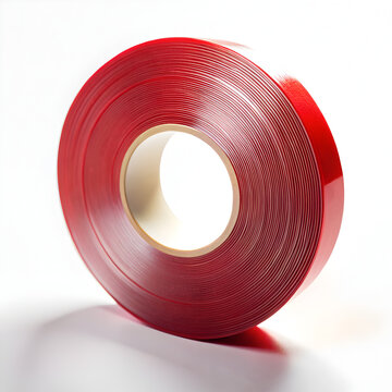 Red  VHB tape isolated on white background