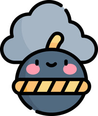 smoke bomb Illustration on a white background