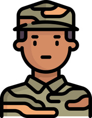 soldier (2) Illustration on a white background