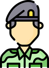 soldier Illustration on a white background