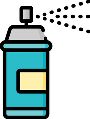 spray paint Illustration on a white background.