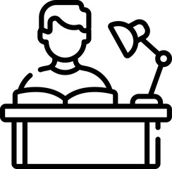 study Illustration on a white background.