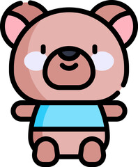 teddy bear (2) Illustration on a white background.