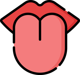 tongue (2) Illustration on a white background.