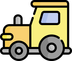 tractor Illustration on a white background.