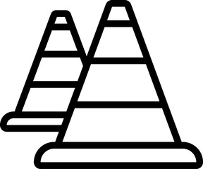 traffic cone Illustration on a white background.