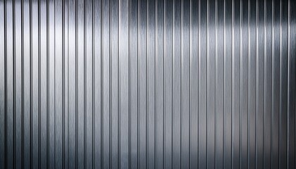 Obraz premium Corrugated Brushed Stainless Steel Sheet Metal Sheet Wall Texture Background