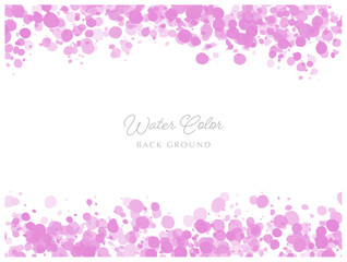 Spring colorful pink watercolor polka dot frame background material copy space

