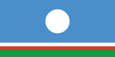 National Flag of Saha-Yakutiya  - Vector Image