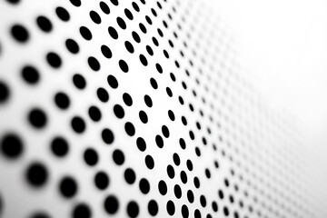 Abstract perforated metal sheet background with round holes for modern design and texture