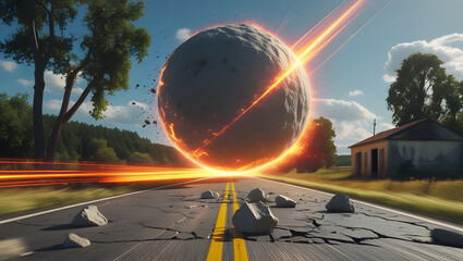 Cosmic Collision on a Country Road