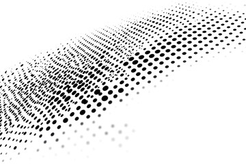 Dotted halftone pattern background with dynamic perspective and smooth gradient effect