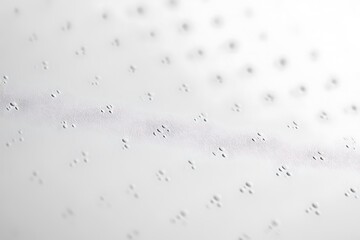 White Braille Paper Texture: Close-Up Abstract Background with Raised Dots for Blind Accessibility