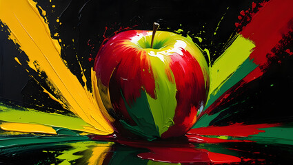 Post-Impressionist Apple Elegance