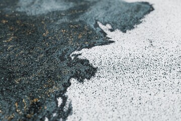 Abstract Waveform Particles in White and Gray-Blue -  3D Render