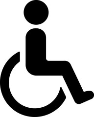 wheelchair Illustration on a white background.