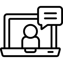 laptop video call icon
