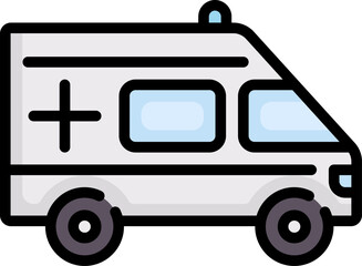 ambulance Illustration on a white background.