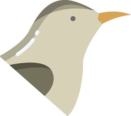 bird Illustration on a white background.