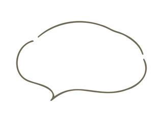 シンプルな手書きのふきだしイラスト素材