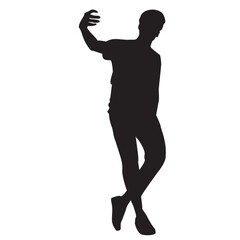 man with arms outstretched silhouette