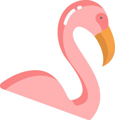 flamingo Illustration on a white background.