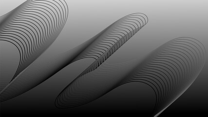 Abstract flowing line particles wave pattern on background.