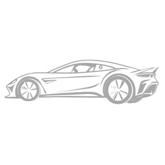 Naklejka premium sports car isolated on white
