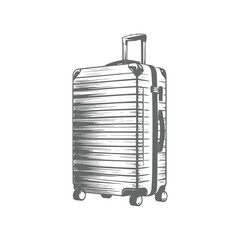 travel suitcase isolated on white