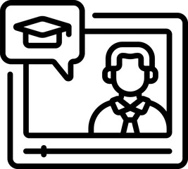 online learning Illustration on a white background