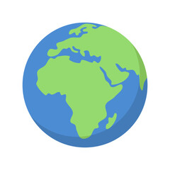 Simple earth globe icon vector illustration in flat style perfect for education theme
