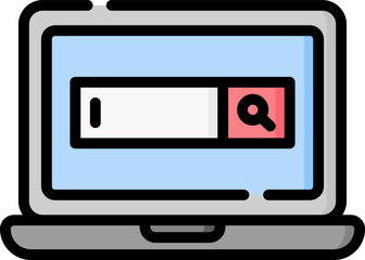 search Illustration on a white background