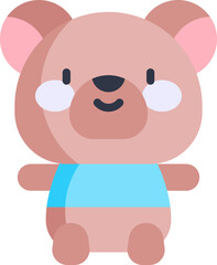 teddy bear Illustration on a white background