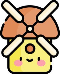 windmill Illustration on a white background