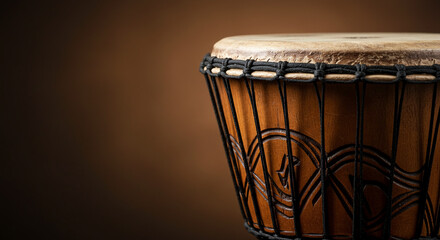 Fototapeta na wymiar Drum Close Up Shot for Musical Performance and Percussion Art