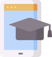 online learning (2) Illustration on a white background