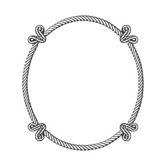 rope frame isolated on white