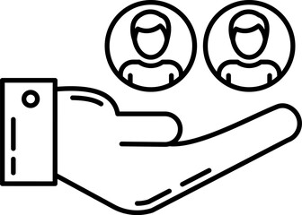 support Illustration on a white background