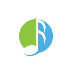 Music note logo icon