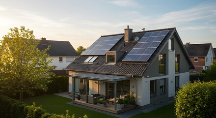Sustainable Green Home with Solar Energy