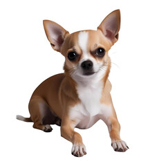 a Chihuahua dog close up with white backdrop 