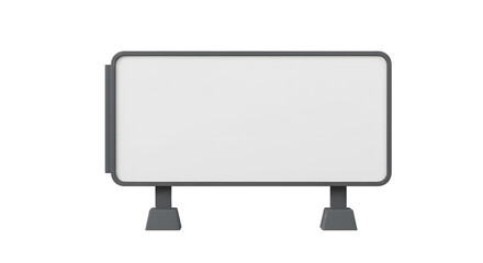 Obraz premium Blank Billboard Mockup Against White Background for Advertising and Design