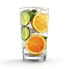 Refreshing citrus drink in a glass